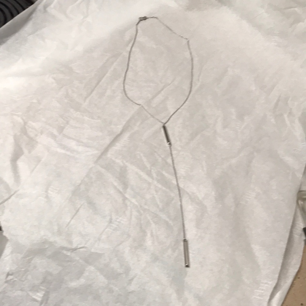 Kendra Scott Silver Lariat Necklace
